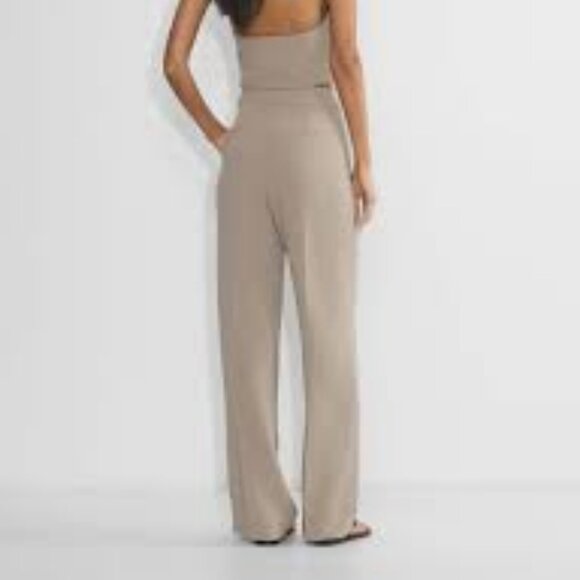 BNWT Aritzia Wilfred The Effortless Pan - Nomad Taupe-  size 16 Tall - Picture 1 of 7
